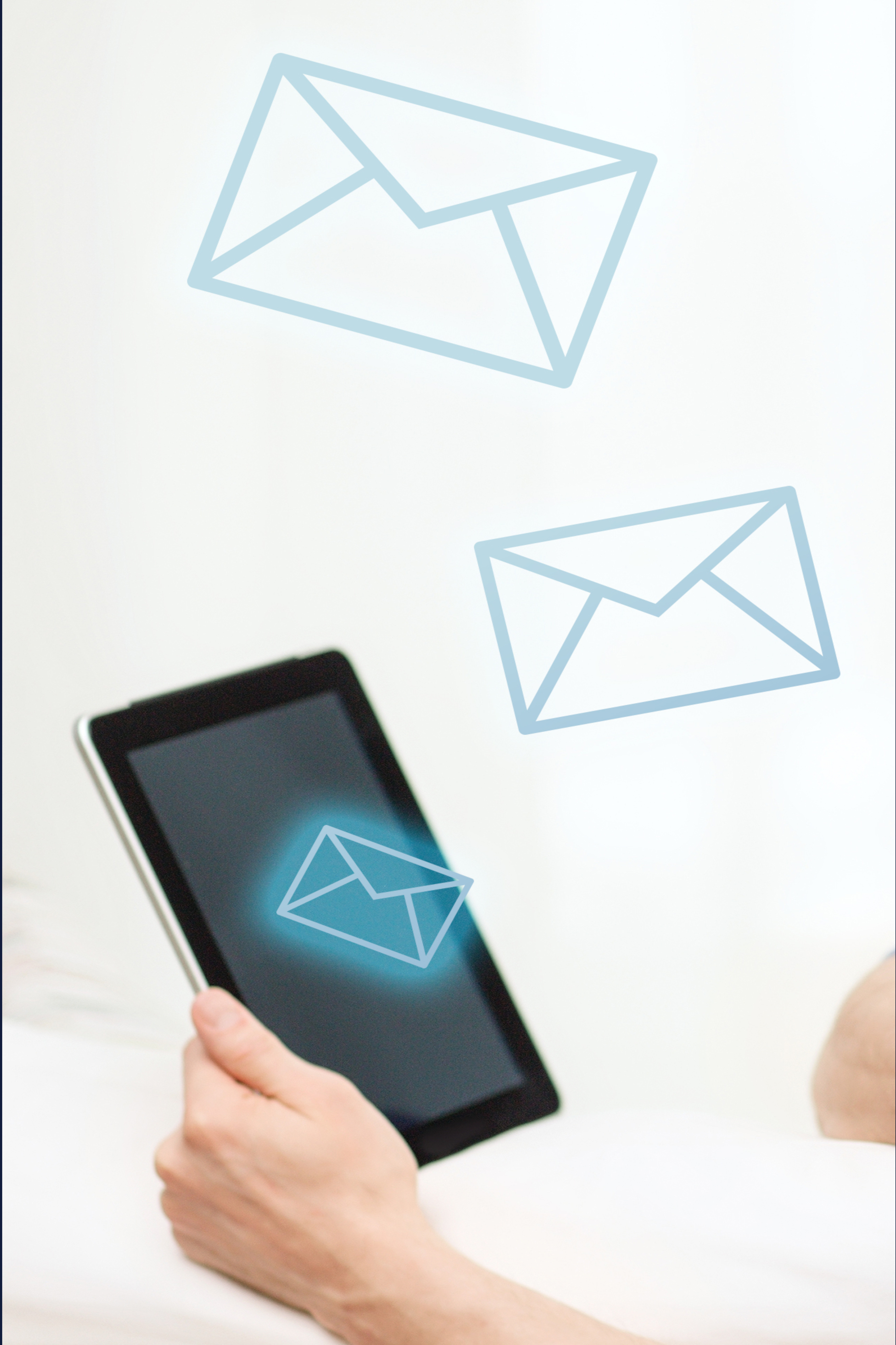 E-Mail-App Oberfläche mit moderner Kampagnenansicht